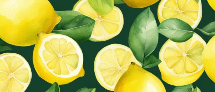 watercolors lemon pattern background illustration 3