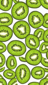 white kiwi fruit pattern background illustration aesthetic wallpaper 1