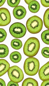 white kiwi fruit pattern background illustration aesthetic wallpaper 2