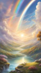 white light rainbow background wallpaper aesthetic illustration 3