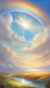 white light rainbow background wallpaper aesthetic illustration 4