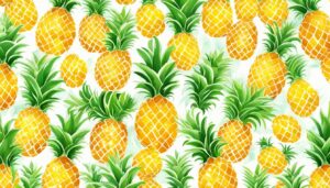 white pineapple ananas fruit pattern background aesthetic illustration wallpaper 1