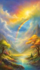 yellow rainbow background wallpaper aesthetic illustration 2