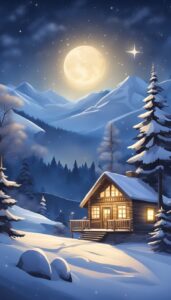 Christmas snow winter background wallpaper illustration aesthetic 1