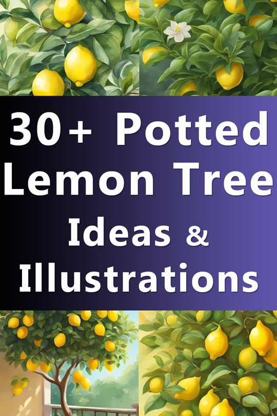 Lemon Trees in Pots Ideas and Illustrations