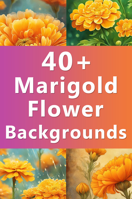 Marigold Flower Backgrounds, Wallpapers, Illustrations