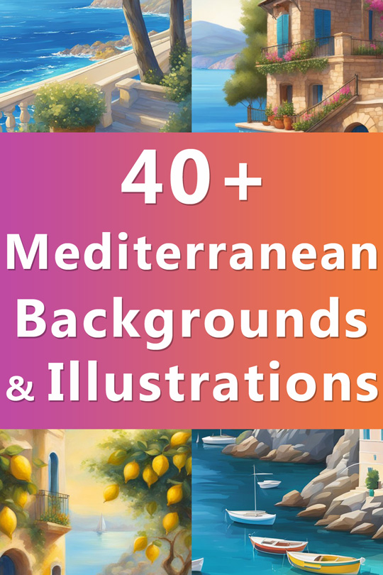 Mediterranean Backgrounds and Illustrations