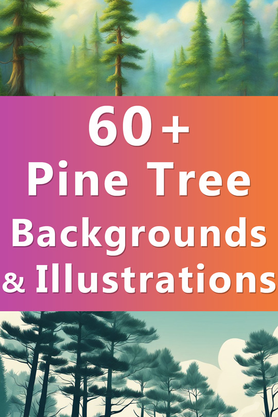 Pine Tree Backgrounds, Wallpapers, Illustrations