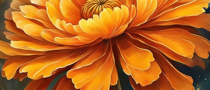 black dark marigold flower background wallpaper aesthetic illustration 4