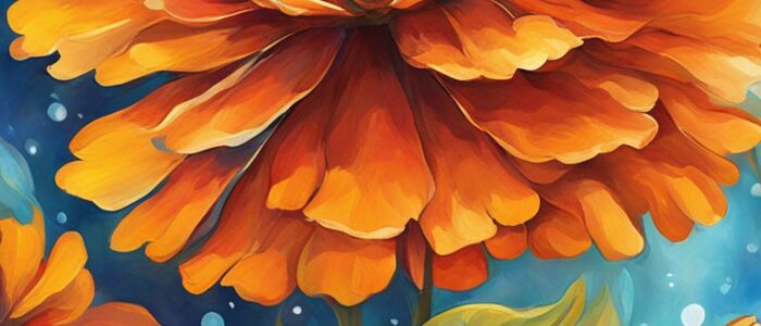 blue marigold flower background wallpaper aesthetic illustration 3