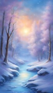 blue snow winter background wallpaper illustration aesthetic 2