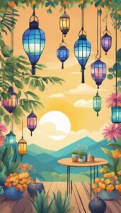 boho sunny background wallpaper aesthetic illustration 2
