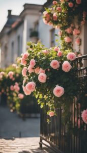 climbing roses on balcony romantic idea 2