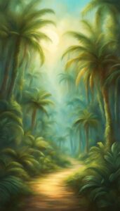 dark palm tree background wallpaper aesthetic illustration 2