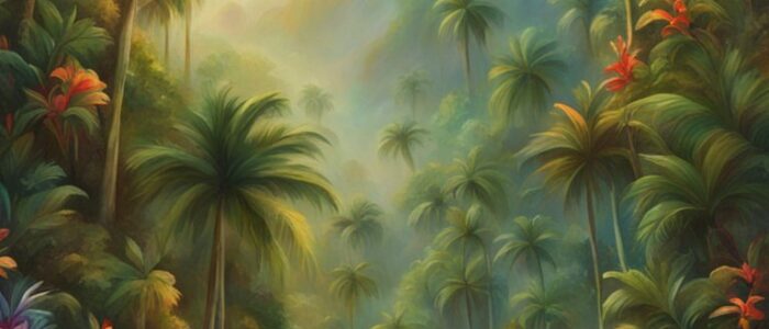 dark tropical background wallpaper aesthetic illustration 3