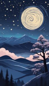 drawing night background wallpaper aesthetic illustration 3