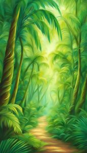 green palm tree background wallpaper aesthetic illustration 5