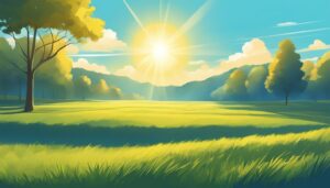 landscape sunny background wallpaper aesthetic illustration 2