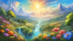 landscape sunny background wallpaper aesthetic illustration 5