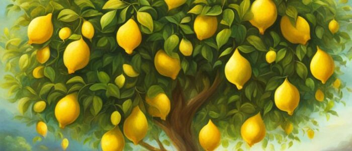 lemon tree Mediterranean background wallpaper aesthetic illustration 3