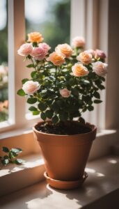 miniature roses in pot idea 2