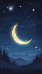 night sky background wallpaper aesthetic illustration 1