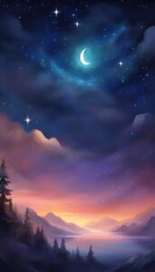 night sky background wallpaper aesthetic illustration 5