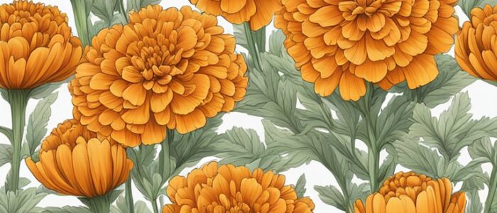 orange marigold flower background wallpaper aesthetic illustration 1