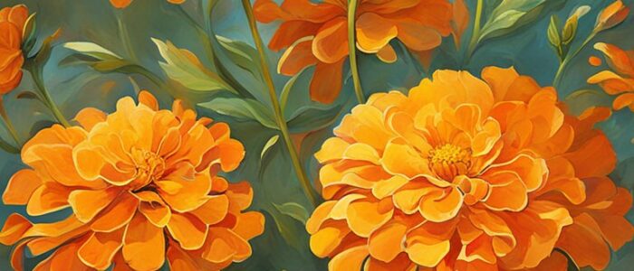 orange marigold flower background wallpaper aesthetic illustration 3