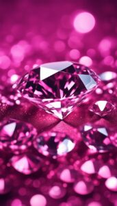 pink glitter diamonds background wallpaper aesthetic 4