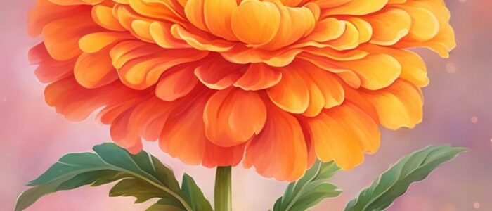 pink marigold flower background wallpaper aesthetic illustration 1