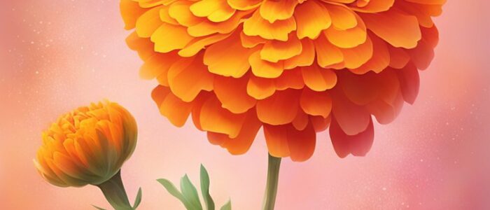 pink marigold flower background wallpaper aesthetic illustration 2