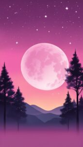pink night background wallpaper aesthetic illustration 1