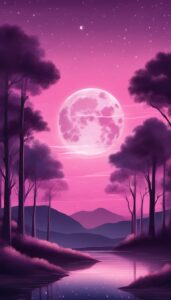 pink night background wallpaper aesthetic illustration 5