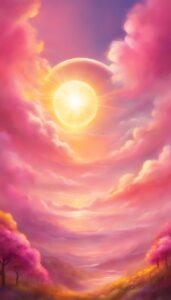 pink sunny background wallpaper aesthetic illustration 3