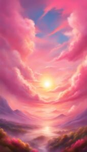 pink sunny background wallpaper aesthetic illustration 4