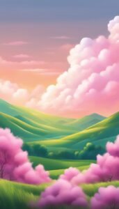 pink sunny background wallpaper aesthetic illustration 6