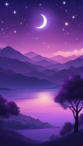 purple night background wallpaper aesthetic illustration 2