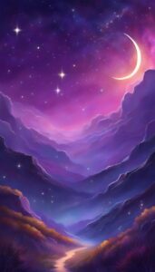 purple night background wallpaper aesthetic illustration 3