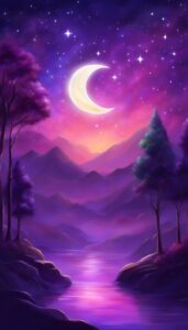 purple night background wallpaper aesthetic illustration 4