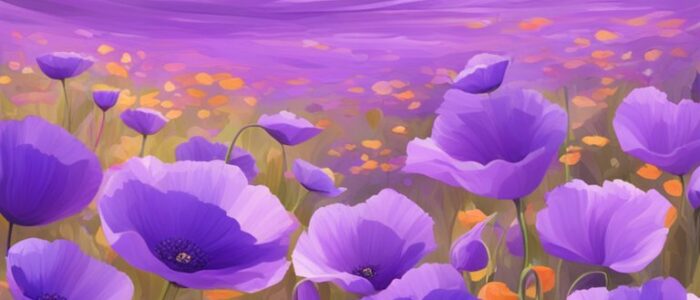 purple poppy flower background wallpaper aesthetic illustration 2