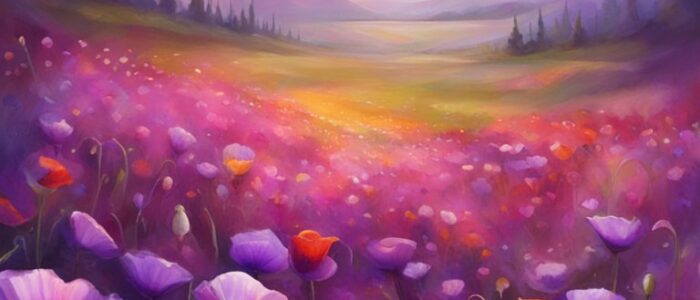 purple poppy flower background wallpaper aesthetic illustration 3