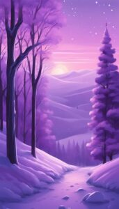 purple snow winter background wallpaper illustration aesthetic 2