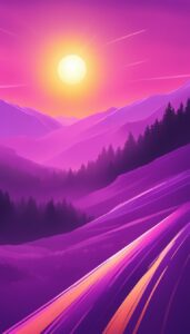 purple sunny background wallpaper aesthetic illustration 1