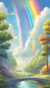 rainbow sunny background wallpaper aesthetic illustration 2
