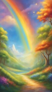 rainbow sunny background wallpaper aesthetic illustration 3