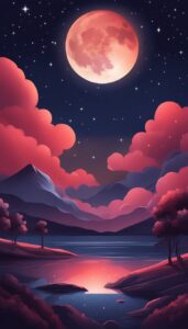 red night background wallpaper aesthetic illustration 5