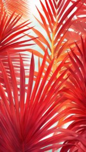 red palm tree background wallpaper aesthetic illustration 1