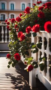 red roses on balcony idea 1