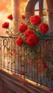 red roses on balcony idea 2